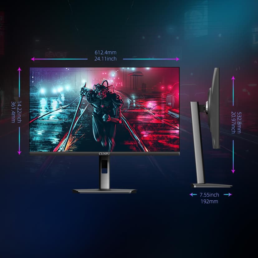 27 Inch 4K 144Hz Gaming Monitor, UHD 3840x2160 Fast IPS Panel PC Monitor, 135% sRGB, Freesync & G-sync, Support PS5 120Hz VRR, HDMI 2.1,DP 1.4, Height/Vertical Adjustment, Built-in Speaker