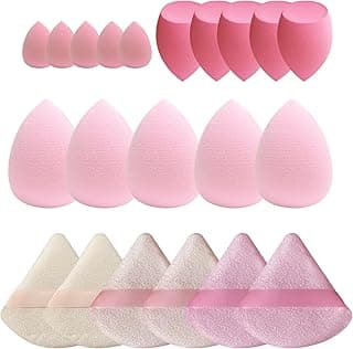 21 pcs Beauty blender Makeup Sponge Bulk:Blender Sponges 21 Pcs for Liquid, Cream, and Powder, Multi-colored Pink make up sponges for foundation
