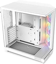 NZXT H6 Flow RGB Mid-Tower Airflow Case with 3 RGB Fans, Panoramic Glass Panels, and Cable Management - White