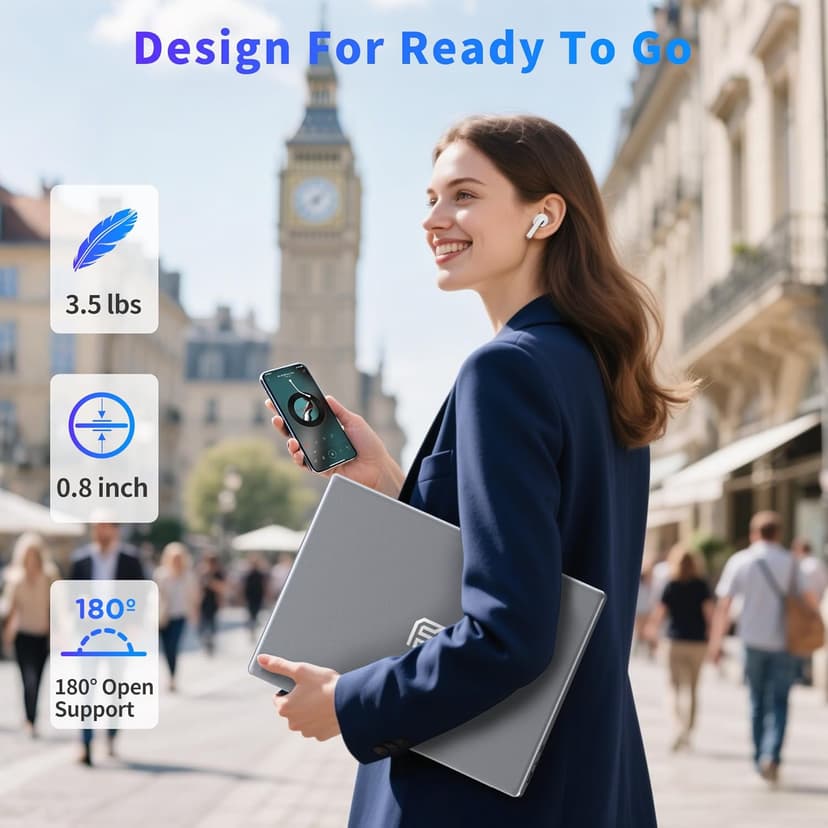 16 Inch Laptop Computer, Gaming Laptop 2025, 16GB RAM 1TB SSD, N150 Processor(Up to 3.6GHz), FHD 1920 * 1200, 180° Open, Backlit, BT4 WIFI5, Windows 11 Pro, 6000 mAh Battery, Student