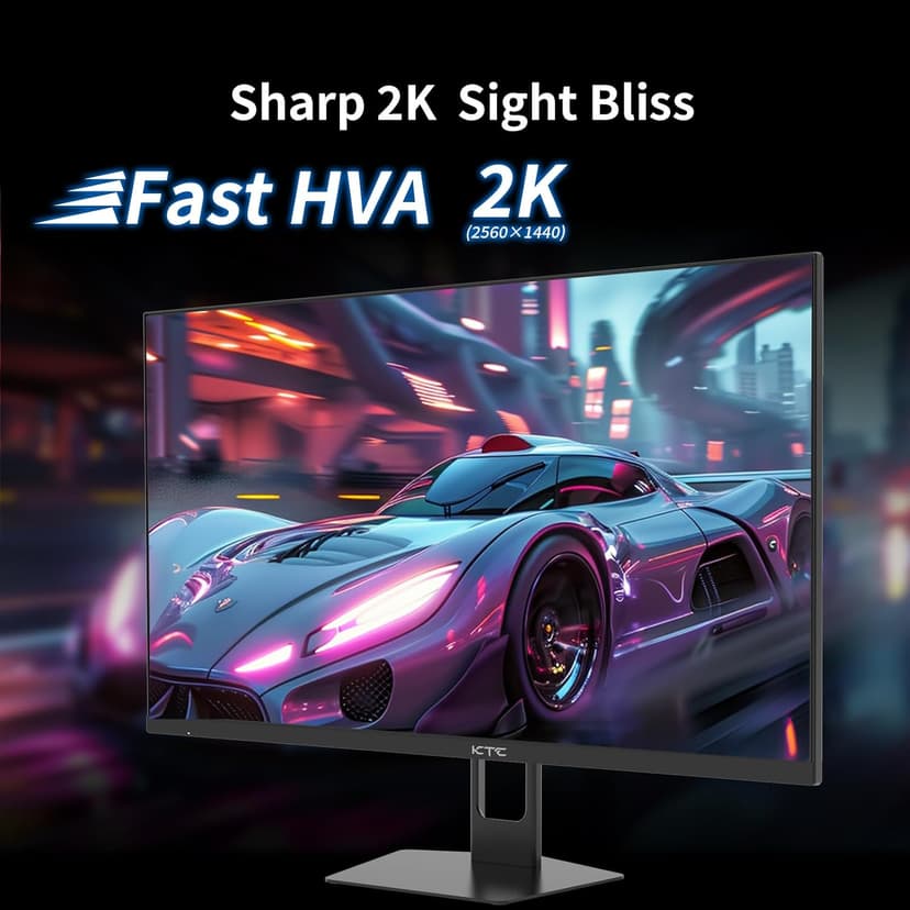 27'' 240hz Gaming Monitor 1440p(2560× 1440) 144Hz 1ms Fast HVA HDR400 130% sRGB HDMI & DisplayPort AdaptiveSync VESA Tilt Eye Care