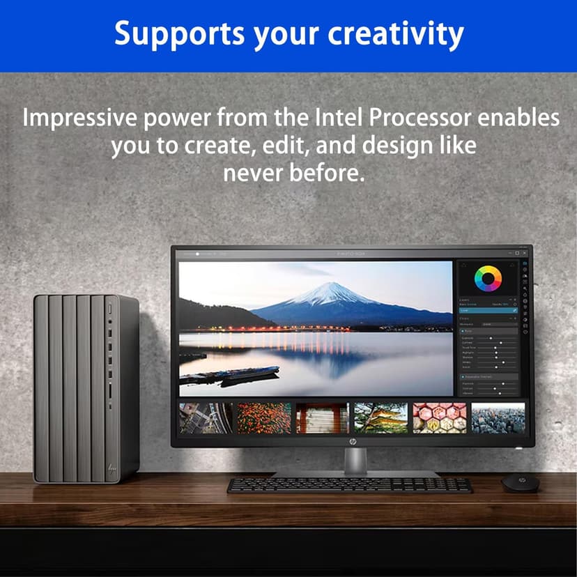 HP Envy AI Copilot Business Desktop, Intel Core i7-14700, NVIDIA GeForce RTX 3050, 64GB RAM, 2TB SSD, RJ45, Wi-Fi 6, Windows 11 Home, Black, with ADATA 512GB External SSD Bundle