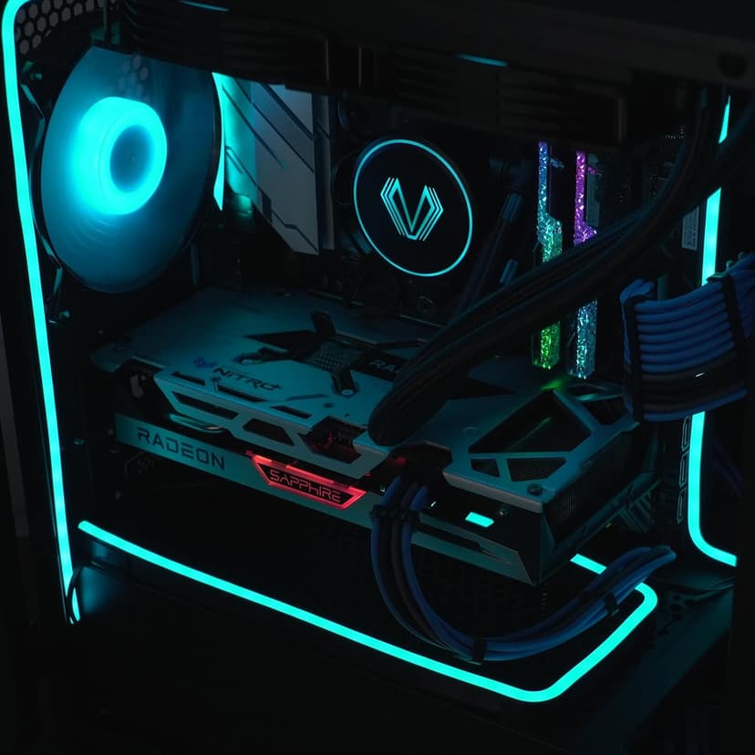 Vetroo LED Strip for PC, 21.7-inch 5V 3-Pin ARGB Light Bar, Chassis Lighting for Aura SYNC, Gigabyte RGB Fusion, MSI Mystic Light Sync with 8 Bracket