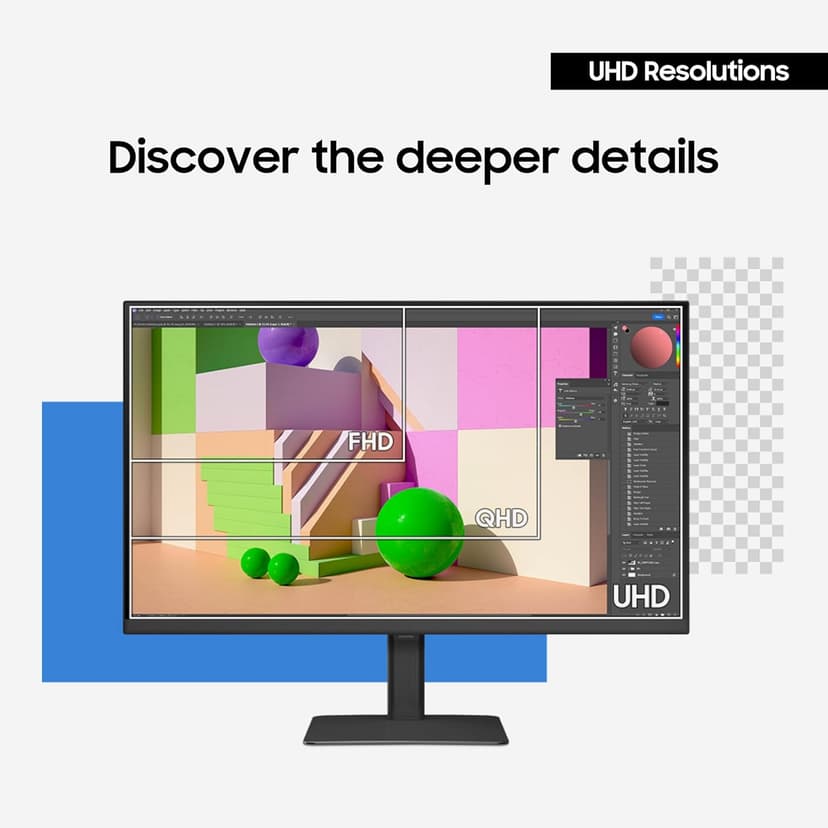Samsung 32” ViewFinity S8 (S80UD) 4K UHD IPS HDR10 High Resolution Monitor, USB-C, Built-in Speakers, Ergonomic Stand, Built-in KVM Switch, Intelligent Eye Care, LS32D808UBNXGO, 2025