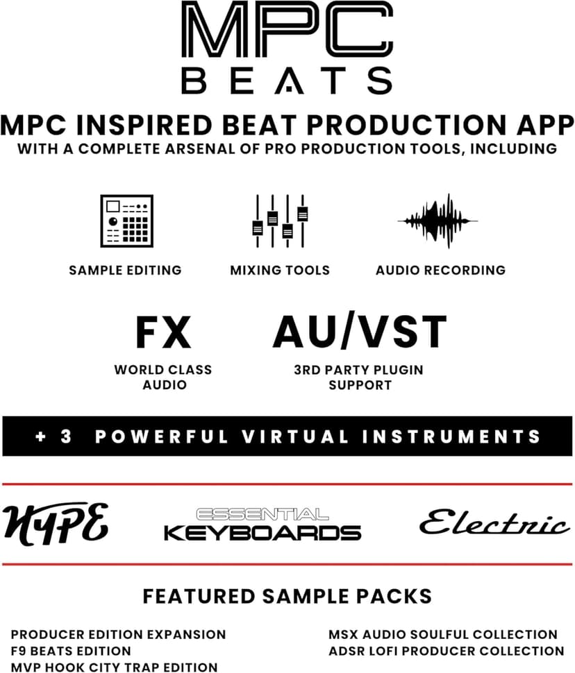 Akai Professional MPK Mini MK3 - 25 Key USB MIDI Keyboard Controller With 8 Backlit Drum Pads, 8 Knobs, Music Production Software and Native Instruments Sound Package (NKS Integration), Black