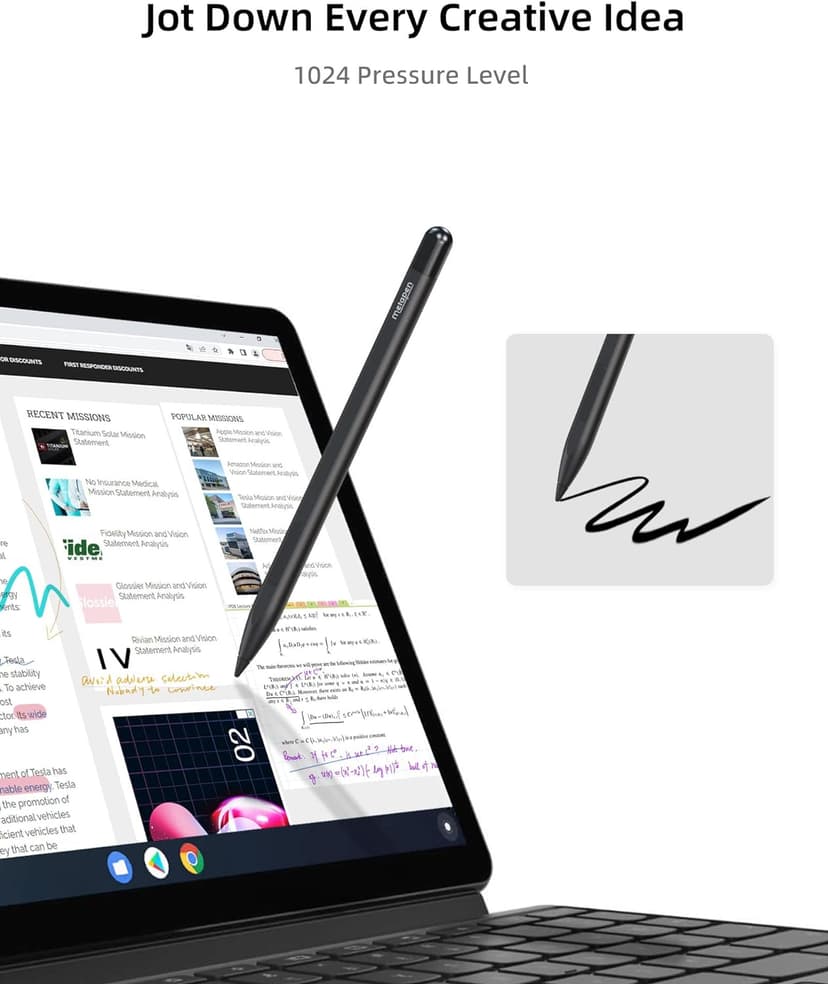 Metapen Stylus Pen M1 for Microsoft Surface (75-Day Battery Life, Smooth Writing), Compatible with Surface Pro 11/10/X/9/8/7/6/5/4/3/Book 3/Laptop 4/Studio 2, ASUS VivoBook Flip 14 for Students&Doers