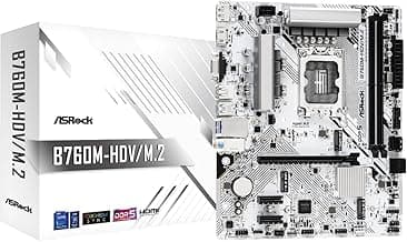 ASRock Motherboard B760M-HDV/M.2 Intel 12th and 13th Generation CPU (LGA1700) Compatible B760 Chipset DDR5 Micro ATX Motherboard