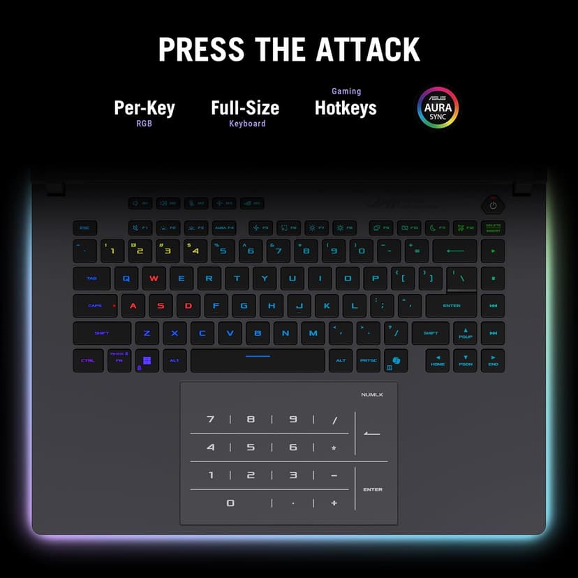 ASUS ROG Strix G16 (2025) Gaming Laptop, 16” ROG Nebula Display 16:10 2.5K 240Hz/3ms, NVIDIA® GeForce RTX™ 5070 Ti GPU, Intel® Core™ Ultra 9 275HX Processor, 32GB DDR5, 1TB SSD, Wi-Fi 7, Win11 Home