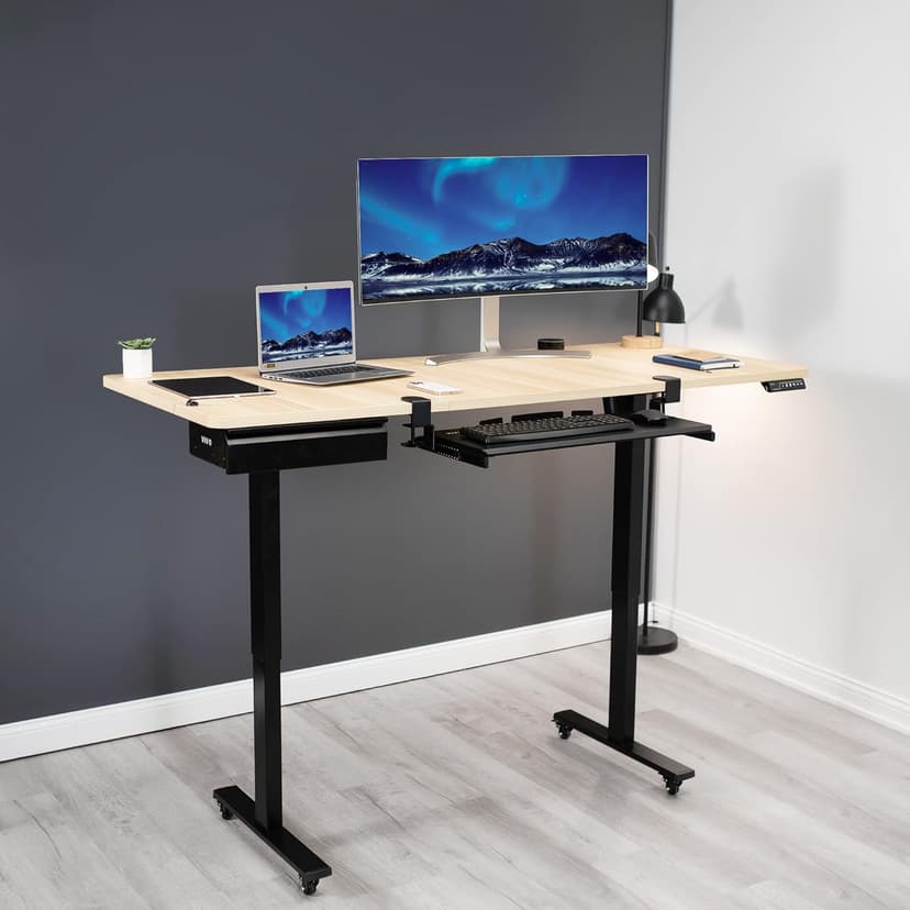 VIVO Universal 71 x 36 inch Table Top for Standard and Sit to Stand Height Adjustable Home and Office Desk Frames, Light Wood Extra-Wide Desktop, DESK-TOP72-36C