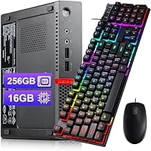 Lenovo ThinkCentre M910q Tiny Desktop Computer Windows 11 Pro - Intel Core i5-6500T 2.5GHz, 16 GB RAM, 256GB SSD, USB 3.0, DisplayPort, WiFi, BT Mini PC (Renewed)