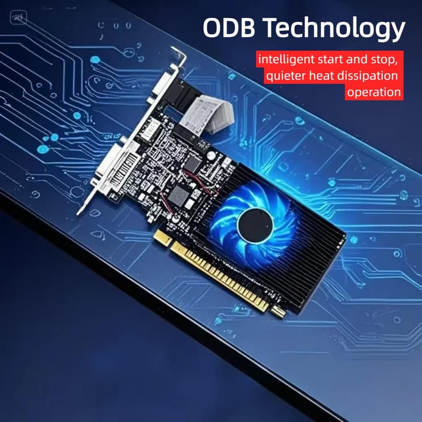 XUANMO NVIDIA GeForce 2.0 GT610 Low Profile PC 2GB Graphics Card 64bit 810MHZ, 2560x1600 PC Video Card, PCI Express 2.0, DVI VGA HDMI Video Gaming Graphics Card