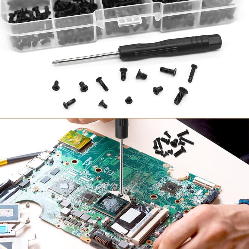 mankk 360PCS Laptop Screws 12 Sizes M2 M2.5 M3 Replacement Computer Tiny Screws Motherboard Screw with Screwdriver for Laptop PC Repair & DIY