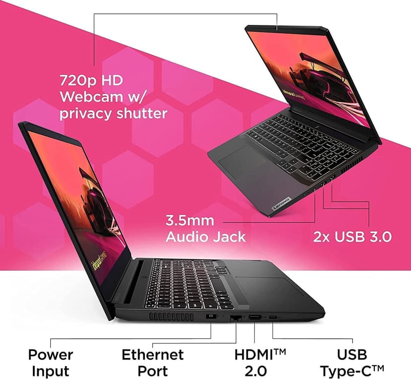 Lenovo IdeaPad Gaming 3 Laptop, 15.6"" FHD IPS Display, AMD Ryzen 5 5500H Processor, GeForce RTX 2050, 32GB RAM, 1TB PCIe SSD, Wi-Fi 6, Backlit Keyboard, Windows 11 Home, Black