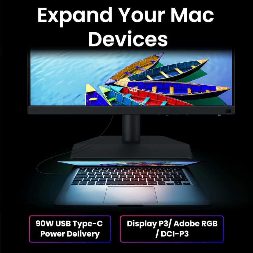 BenQ SW242Q 24-inch 2K 90W USB-C 16:10 Photographer MacBook/Windows Compatible Monitor, 99% Adobe RGB, 100% sRGB, Hardware Calibration, 90W USB-C, TUV Anti-Reflection Cert., 16-bit 3D LUT, HDR10