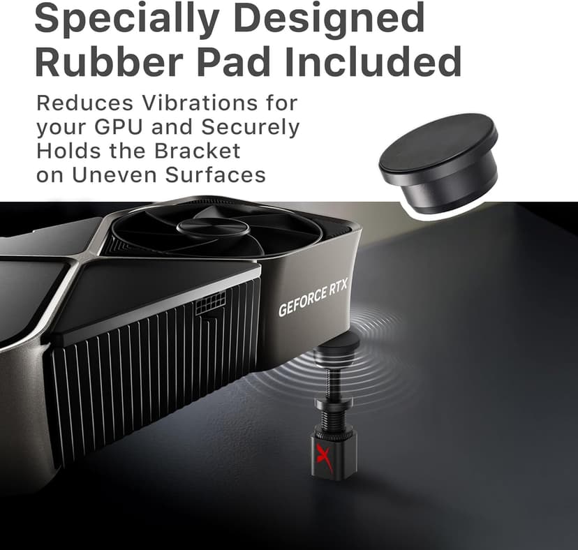 X-Protector GPU Support Bracket - Small GPU Sag Bracket 1" - 2" - Premium GPU Stand with Rubber Pad - Ideal Graphics Card Support for The Most Set Ups!