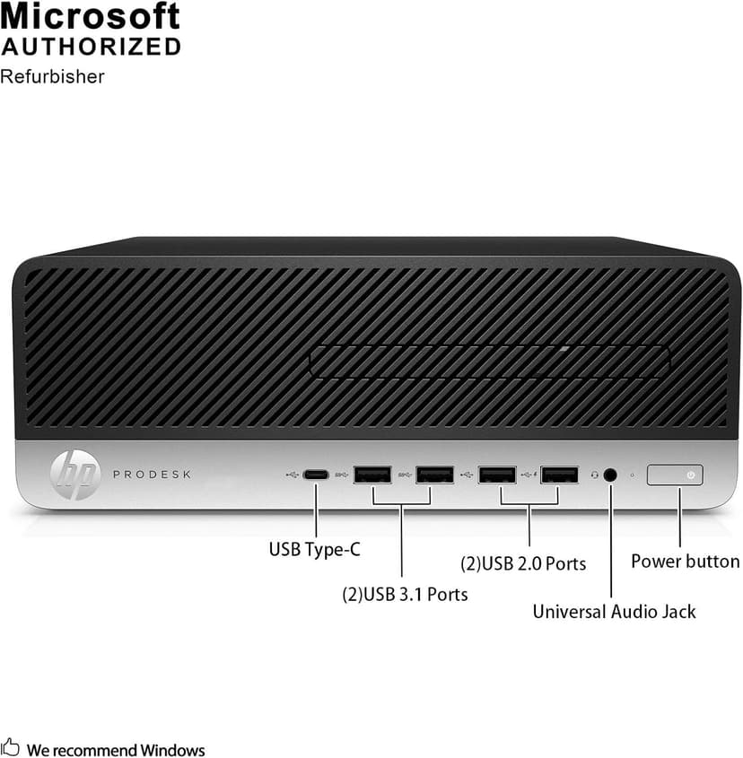 HP Business Desktop ProDesk 600 G3 SFF Computer - Intel Core i5-6500 3.2GHz / 16GB RAM / 512GB SSD/Windows 10 Professional (Renewed)