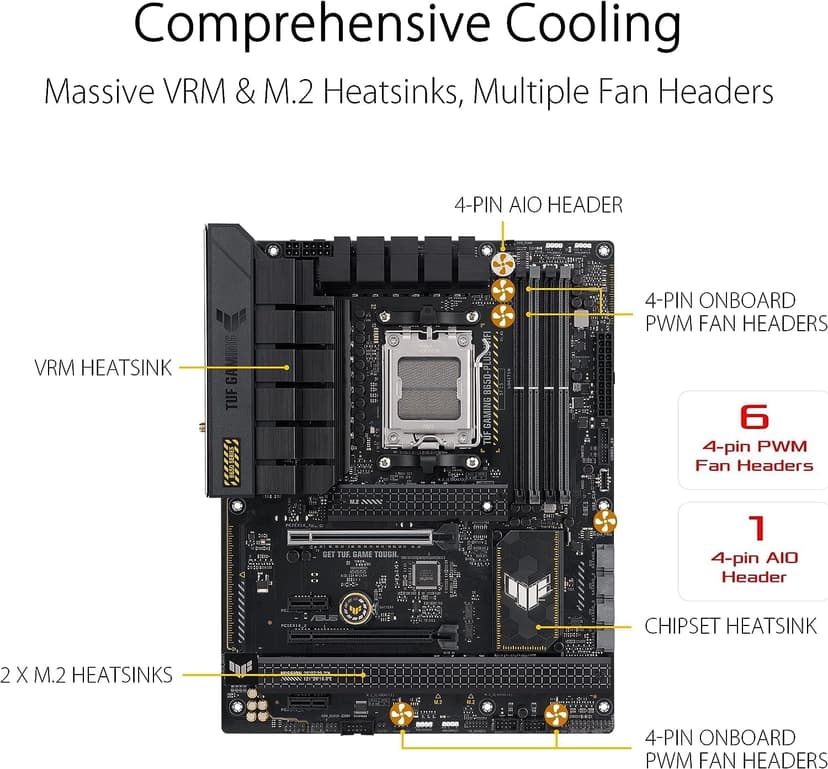 MICRO CENTER AMD Ryzen 7 7700X Desktop CPU Processorwith ASUS TUF Gaming B650-PLUS WiFi DDR5 PCIe 5.0 ATX Gaming Motherboard