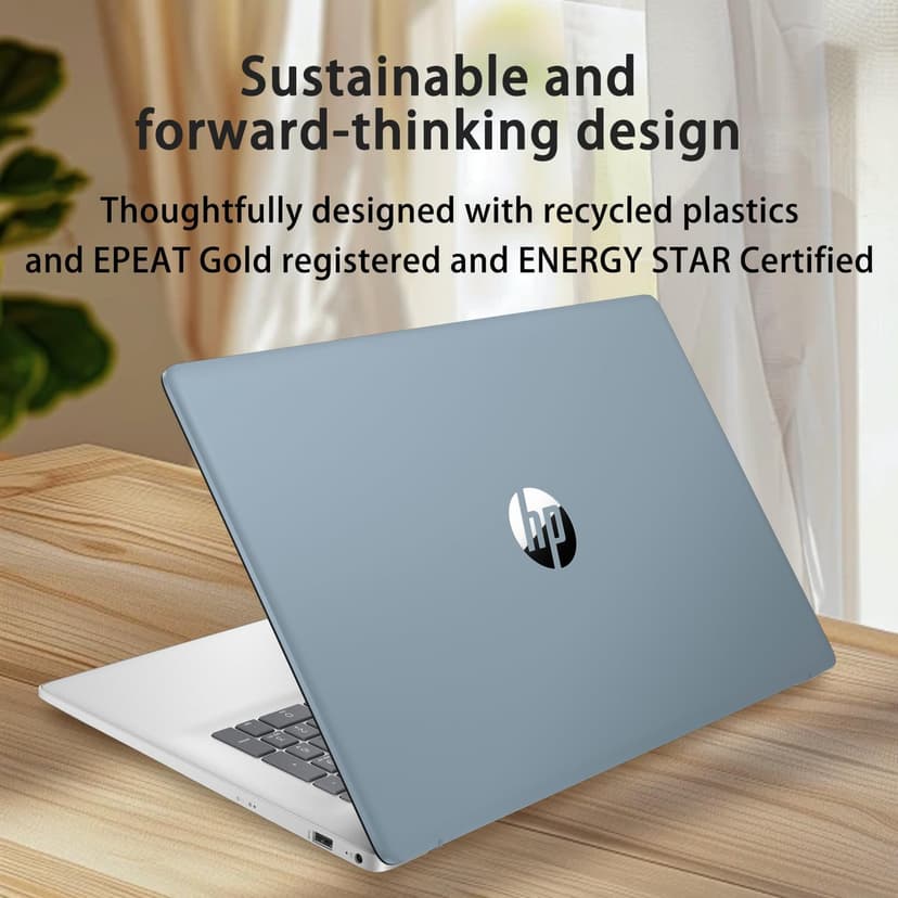 HP 2025 Essential Laptop, 17.3" FHD, Intel Core 7 150U (Beats I7 1335U), 32GB RAM, 1TB SSD, Fingerprint Reader, Backlit Keyboard, Wi-Fi 6, Win 11 Home, Blue, Bundle with ADATA 512 External SSD