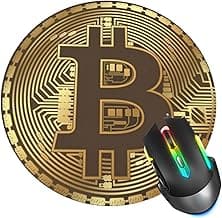 Bitcoin Crypto Currency Mouse Pad, Mouse Pads for Desk, Stitched Edge Mousepad with Non-Slip Rubber Base, Gaming Mouse Mat for Computer Laptop Home Office
