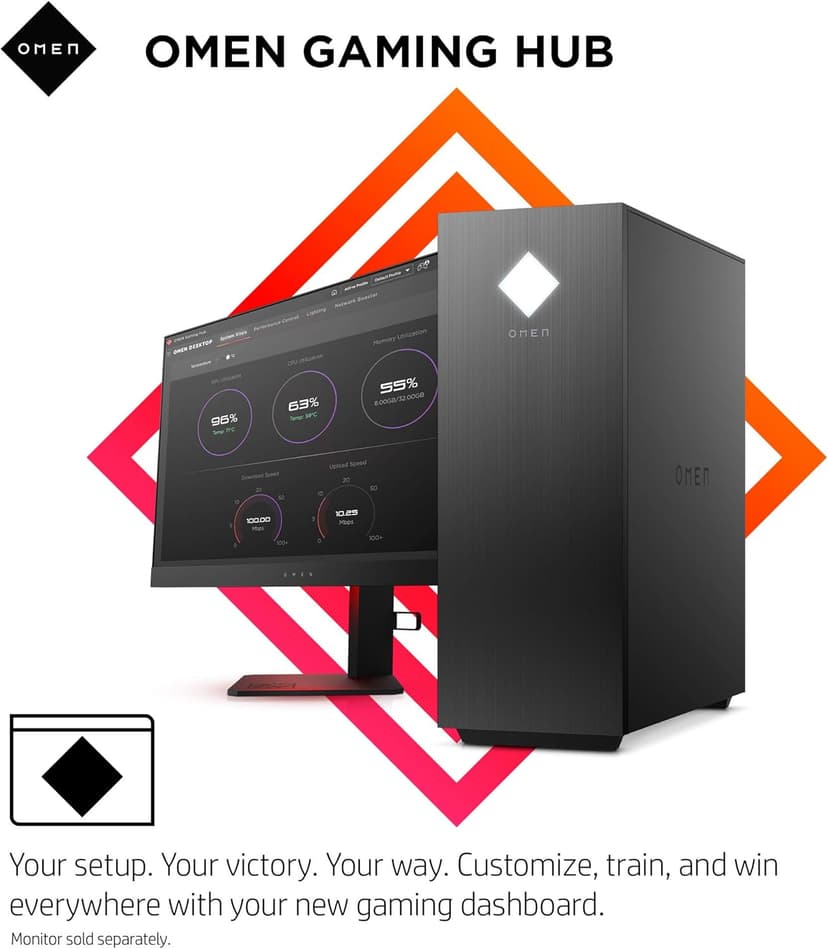25L Gaming Desktop PC, AMD Radeon RX 5700, AMD Ryzen 7 3700X, HyperX 16 GB DDR4 RAM, 1 TB SATA Hard Drive & 512 GB PCIe NVMe SSD, Windows 10 Home, VR Ready, RGB Lighting (GT12-0050, 2020 Model)