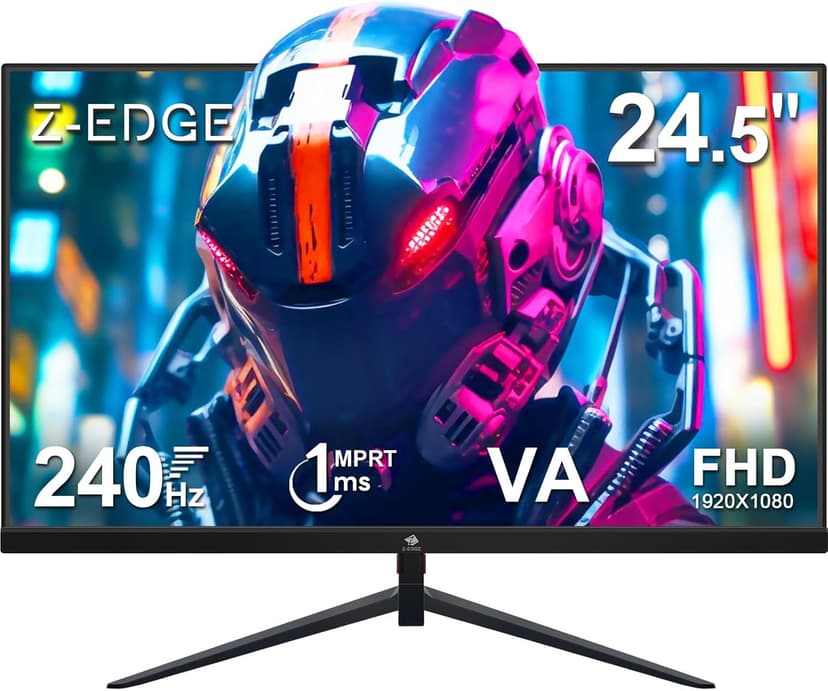 Z-Edge 24.5 inch 240Hz 165Hz 144Hz Gaming Monitor, FHD 1080p, MPRT 1ms, IPS Monitor Gaming, 350nits, 16.7M Colors, 5000:1 Contrast, UG25I Frameless Bezel, DP x1, HDMI x2