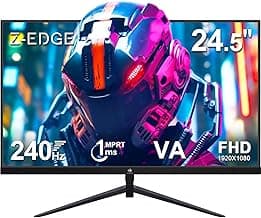 Z-Edge 24.5 inch 240Hz 165Hz 144Hz Gaming Monitor, FHD 1080p, MPRT 1ms, IPS Monitor Gaming, 350nits, 16.7M Colors, 5000:1 Contrast, UG25I Frameless Bezel, DP x1, HDMI x2
