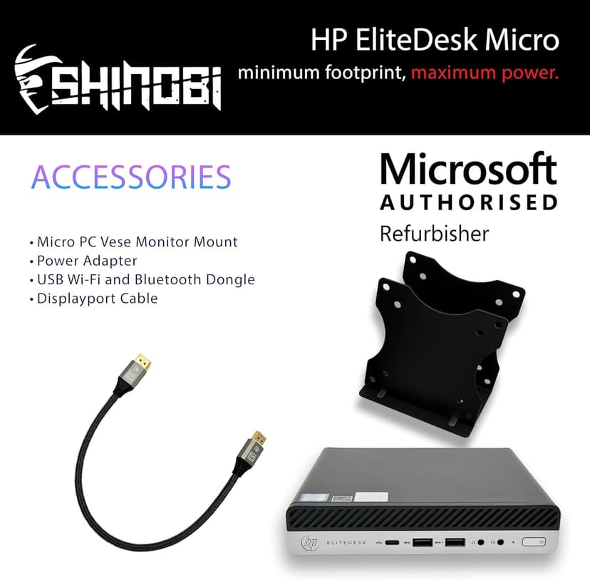 HP EliteDesk 600 G5 Mini PC | Intel Core i5-9500T | 16GB RAM | 512GB SSD | Windows 11 Pro | Wi-Fi+ BT | Mini Desktop Computer (Renewed) (16GB RAM + 512GB SSD)
