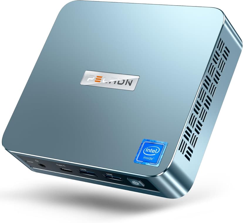 PELADN Mini PC,12th Gen Alder Lake- N100(up to 3.4GHz), 16GB DDR4 RAM 512GB M.2 PCIe SSD, Desktop Computer Support 4K Dual Display/USB3.2/WiFi 4/BT4.2
