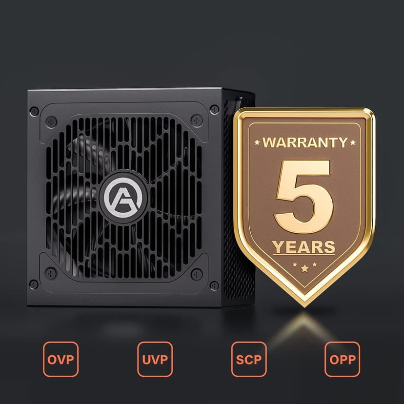 AGV Series 500W Power Supply, 80 Plus Bronze Certified, Non Modular Power Supply, 5 Year Warranty