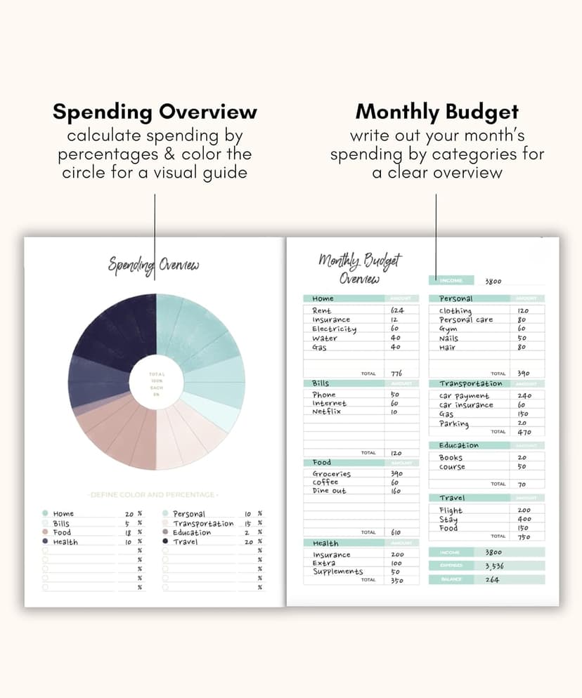 Lamare Budget Planner and Monthly Bill Organizer – Financial Planner with Expense Tracker Notebook, Debt Tracker & Budget Journal