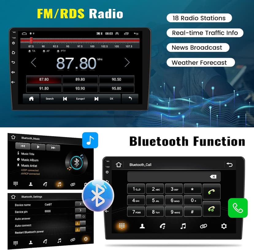 [8 Core 4G+64G] Android 13 Car Stereo for Dodge Ram 1500 2500 3500 2013-2019 with Wireless Apple Carplay Android Auto,9'' HD Touchscreen Dodge Ram Radio with WiFi,GPS/Bluetooth FM/RDS +Backup Camera