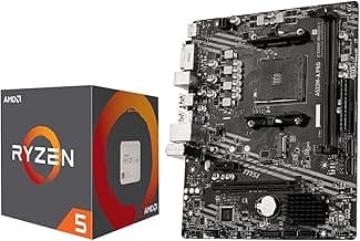 INLAND AMD Ryzen 5 5500 Unlocked Desktop Processor with MSI A520M-A PRO Gaming Motherboard (AMD AM4, DDR4, PCIe 4.0, Micro-ATX),