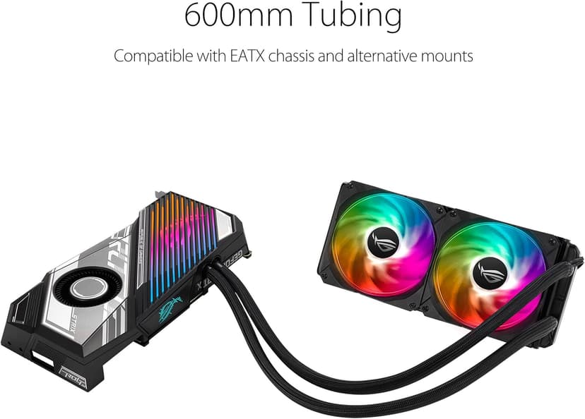 ASUS ROG Strix LC NVIDIA GeForce RTX 3080 Ti OC Edition Gaming Graphics Card (PCIe 4.0, 12GB GDDR6X, HDMI 2.1, DisplayPort 1.4a, Full-Coverage Cold Plate, 240mm Radiator, 600mm tubing, GPU Tweak II)