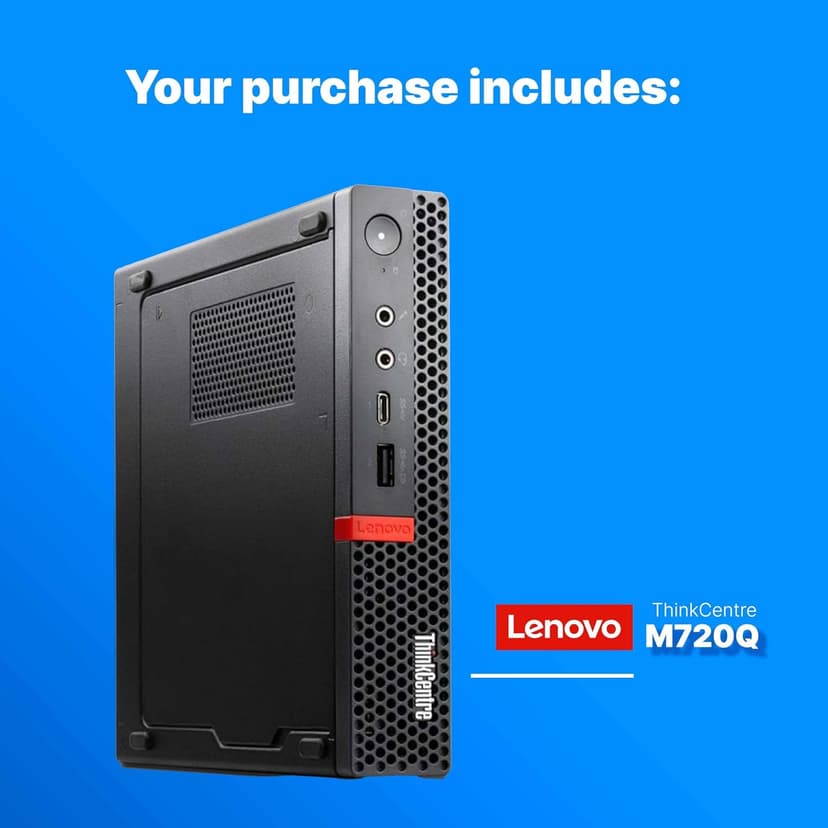 Lenovo M720Q ThinkCentre Mini PC | Windows 11 Pro | Intel i5-8400T | 8GB RAM + 250GB NVME | 5G WiFi + BT | Home or Office Micro Desktop Computer (Renewed)