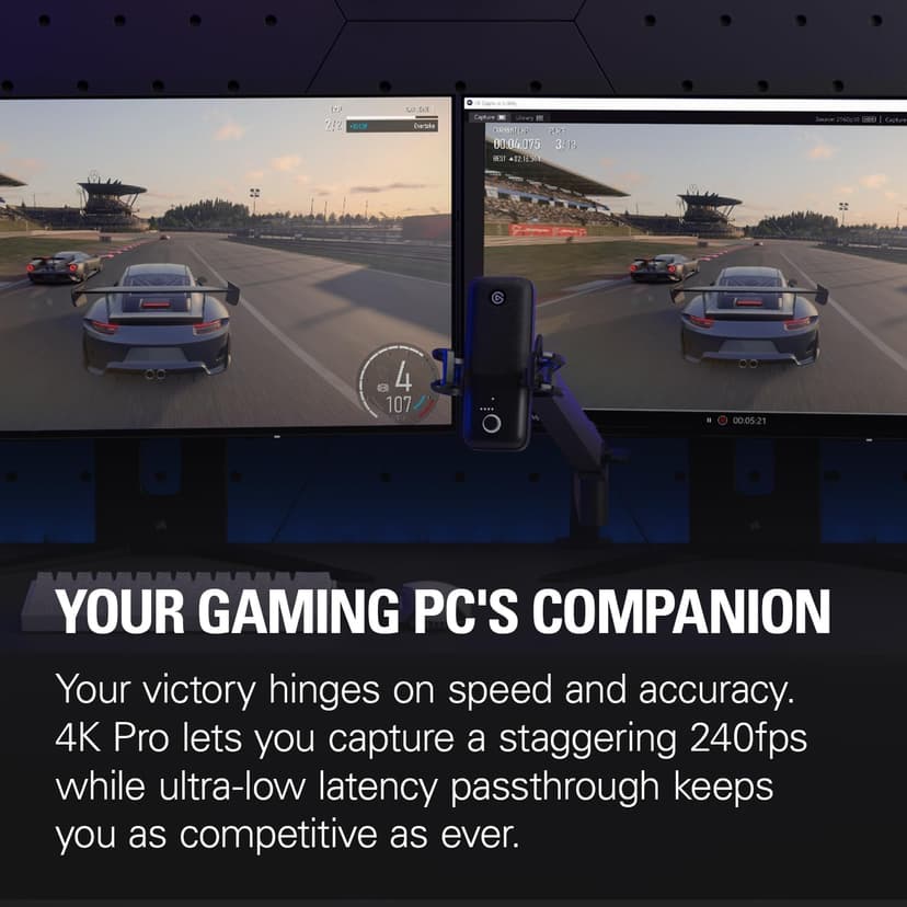 Elgato 4K Pro, Internal Capture Card: 8K60 Passthrough/4K60 HDR10 with Ultra-Low Latency on PS5 Pro, Xbox Series S, Nintendo Switch 2, for Streaming & Recording, Works with PC and Dual PC Setups