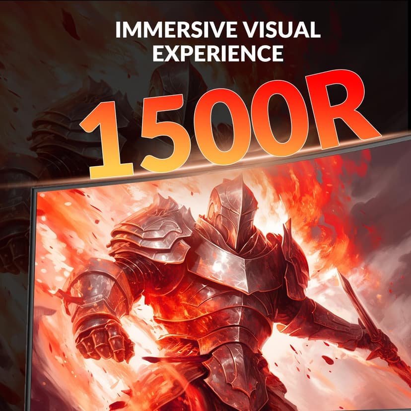 ZZA 49" Curved Gaming Monitor 144/165Hz Ultrawide 32:9 WDFHD 3840 x 1080P,Ultrawide Monitor, 1500R, 120% sRGB, HDMI 2.1 & DP 1.4, Height Adjustable