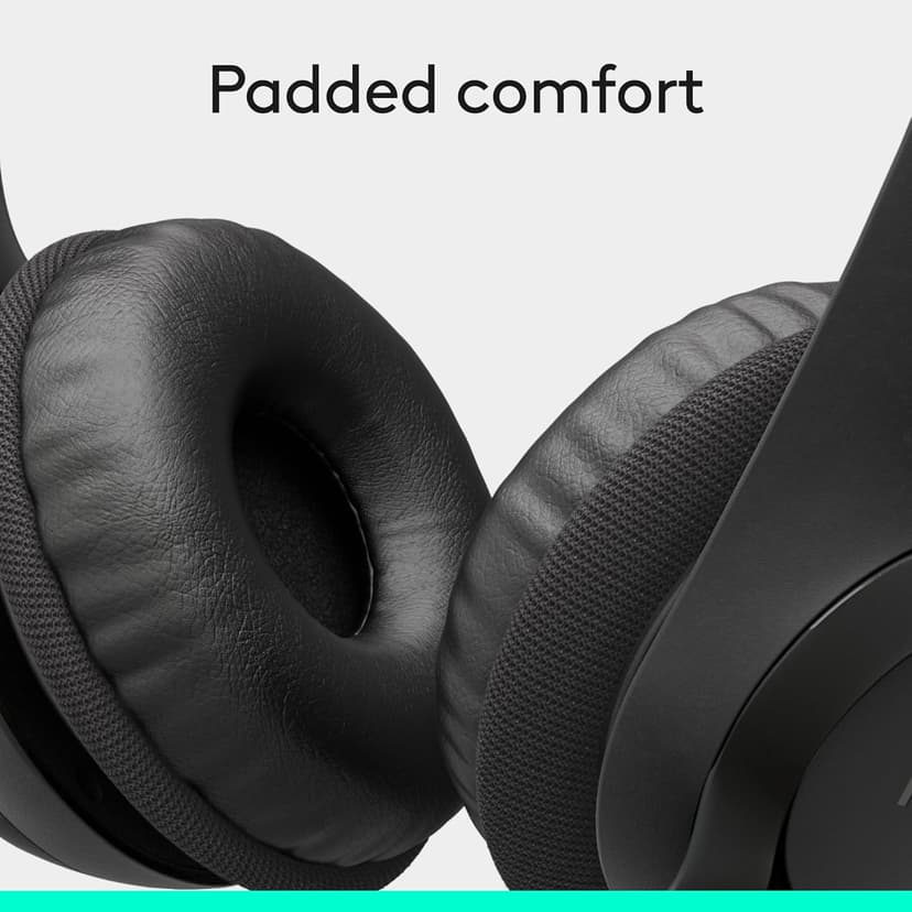 Logitech H390 Wired Headset for PC/Laptop, Stereo Headphones with Noise Cancelling Microphone, USB-A, In-Line Controls, Works with Chromebook