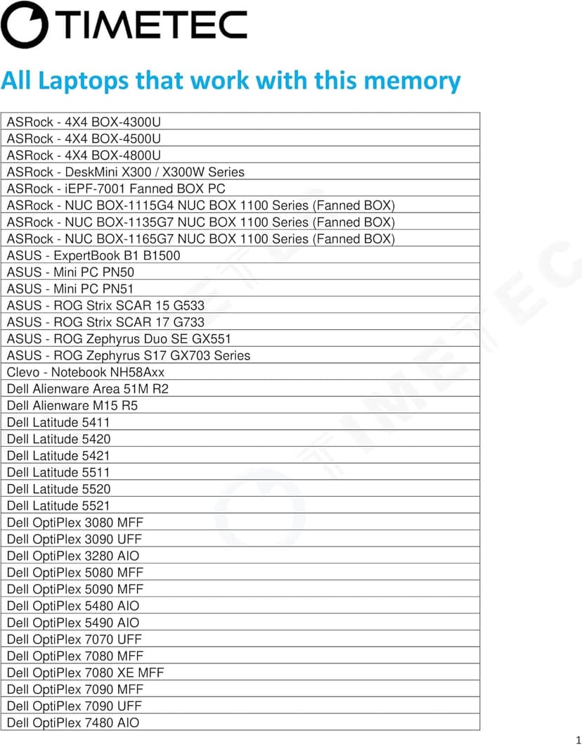 Timetec 64GB KIT(2x32GB) DDR4 3200MHz PC4-25600 Non-ECC Unbuffered 1.2V CL22 2Rx8 Dual Rank 260 Pin SODIMM Compatible with AMD and Intel Gaming Laptop Notebook PC Computer Memory RAM Module Upgrade