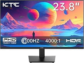 24 inch Monitor - 1080P Monitor, 100Hz FreeSync Gaming Moniter with HDR10,VESA Mountable, Adjustable Tilt, ZeroFrame Design, HDMI,VGA,Earphone Ports, PC Monitors for Office