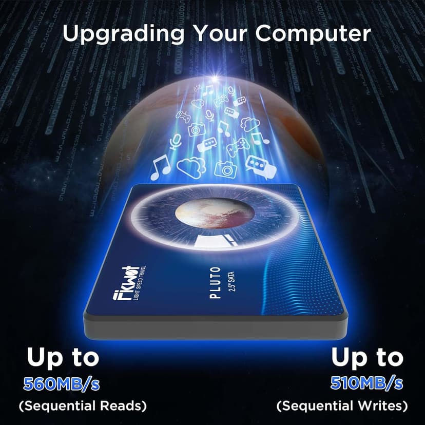 FX815 512GB SSD, 2.5" SATA SSD, Internal Solid State Drive, Up to 560MB/s, 3D NAND SLC Cashe, Compatible with Laptop & PC Desktop