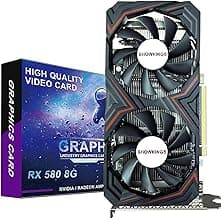 Radeon RX 580 8GB Graphics Card, 256Bit 2048SP GDDR5 AMD Video Card for Pc Gaming, DP HDMI DVI-Output, PCI Express 3.0 with Dual Fan for Office and Gaming