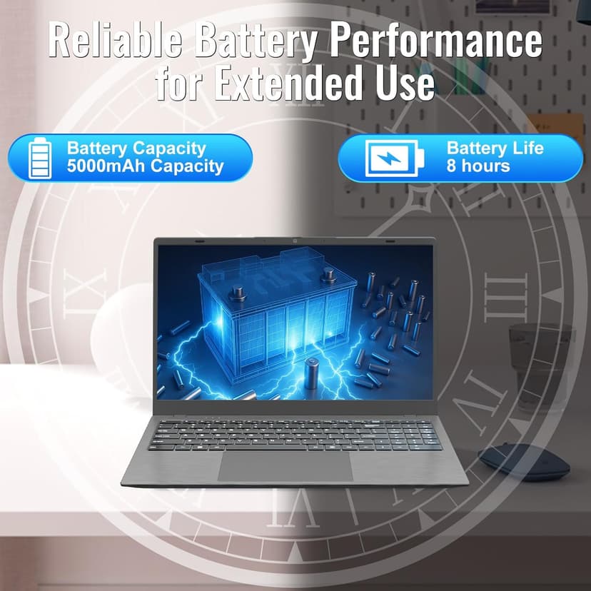 2025 Laptop Computer 15 15.6 Inch FHD, Windows 11 Pro with MS Office for School College Students Business, 8GB RAM, 256GB SSD, Dual-Core Intel Celeron(Up to 2.6GHz), Wi-Fi, Bluetooth, USB 3.2, Gray