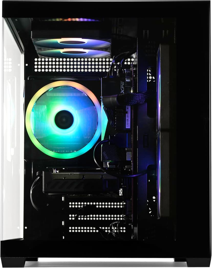 Sirius AI Gaming Desktop - Intel i5 14400F up to 4.7GHz, RTX 5060 GDDR7, 32GB DDR5 RGB 6000MHz, 1TB NVMe Gen4 SSD, Intel B760 Motherboard, 650W Gold PSU, Win 11 Home VR Ready