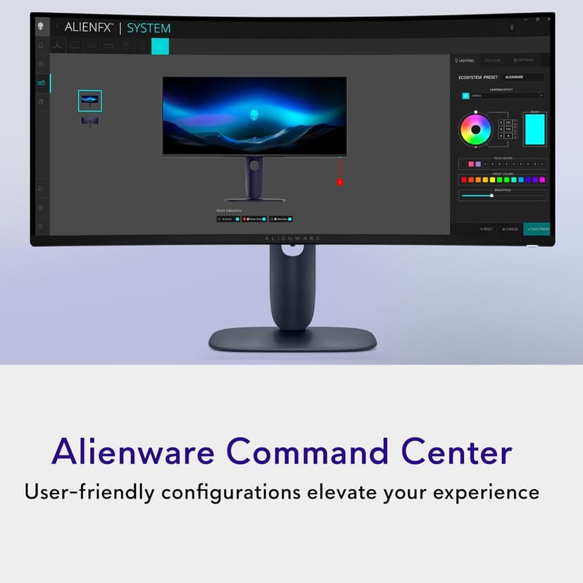 Alienware 34 240Hz QD-OLED Curved Gaming Monitor - AW3425DW - 34.2-inch WQHD (3440 x 1440) 240Hz 0.03ms Display, 1800R Curve, AMD FreeSync Premium Pro, VESA AdaptiveSync, VESA DisplayHDR TrueBlack 400