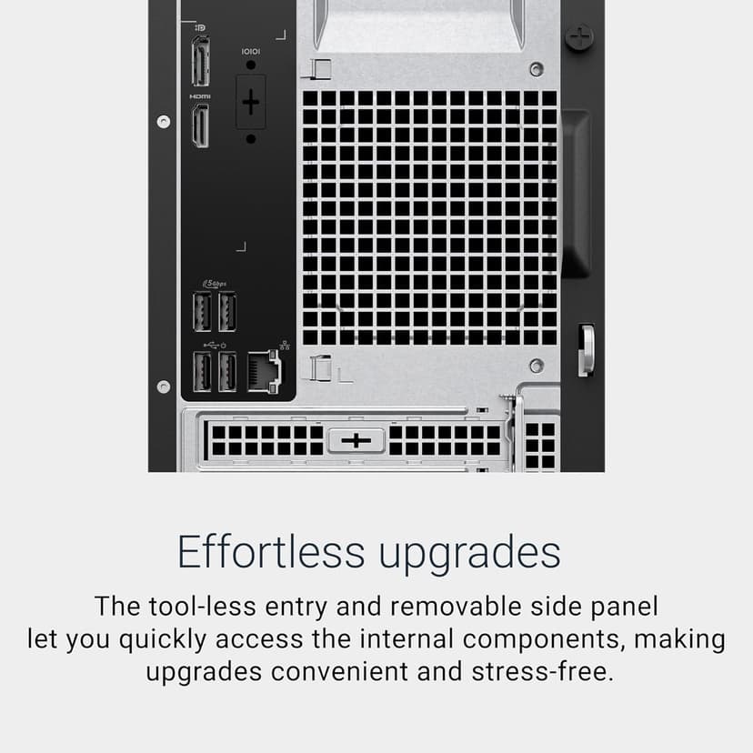 Dell Tower Desktop ECT1250 - Intel Core Ultra 7-265 Processor, Intel UHD Graphics, 16GB DDR5 5600MT/s Memory, 1TB M.2 SSD, 3.0 SD Card Reader, Wired Keyboard and Mouse, Basic Onsite Service