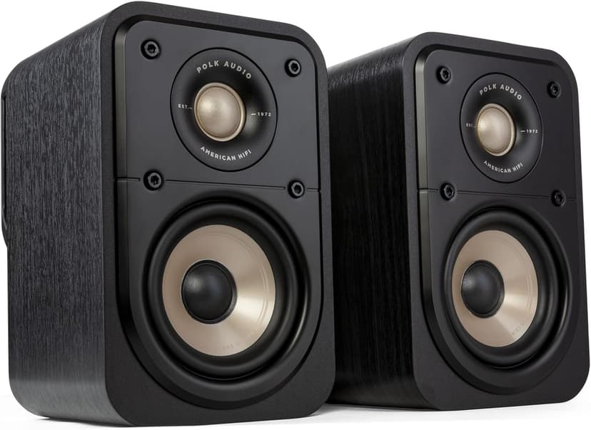 Polk Signature Elite ES10 Surround Loudspeaker - Hi-Res Audio Certified, Dolby Atmos & DTS:X Compatible, 1" Tweeter & 4" Woofer, Power Port Technology for Effortless Bass (Pair, Stunning Black)