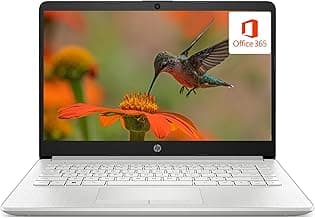 HP 14 Premium HD Portable Laptop Computer Students Business, Quad-Core Intel Celeron Processor, 8GB RAM, 256GB Storage(128GB eMMC+128GB Ghost Manta SD Card), 1 Year Office 365, HDMI, Win 11