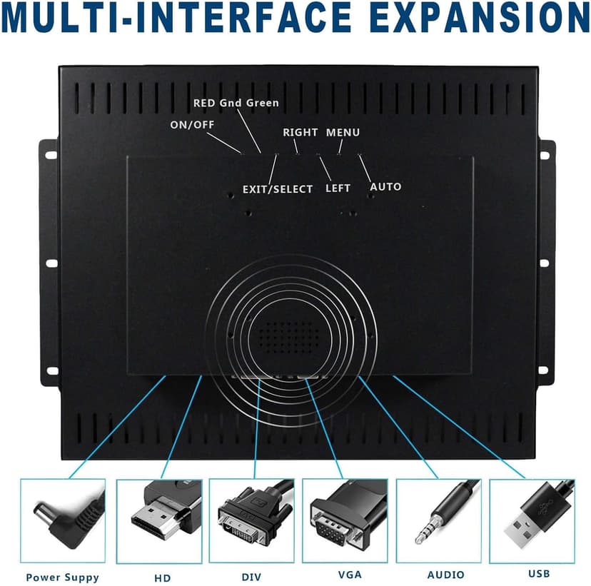 VSDISPLAY 17 Inch 1280x1024 LCD Monitor 1000Nits High Brightness with/DVI/VGA Interfaces for Outdoor Industrail Display