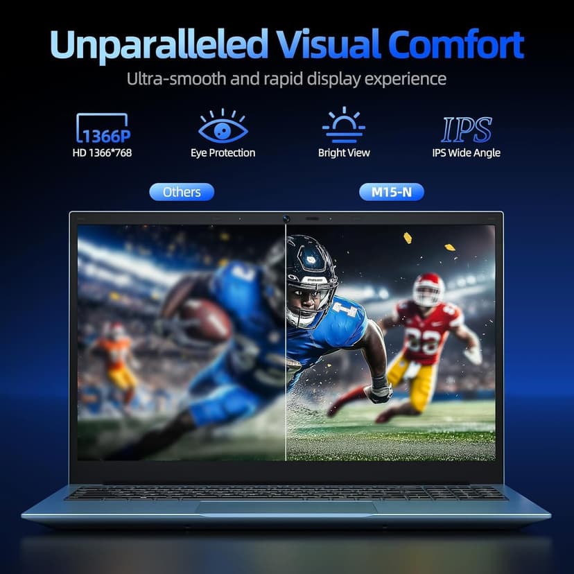 SGIN Laptop Computer 15.6 Inch, 11 Home Laptops with 4GB RAM 128GB SSD, Celeron N4000 Processor Notebook, BT4.2.0, HDMI, 7000mah, WiFi, UHD Graphics 600, Type-C, 2.4/5G WiFi