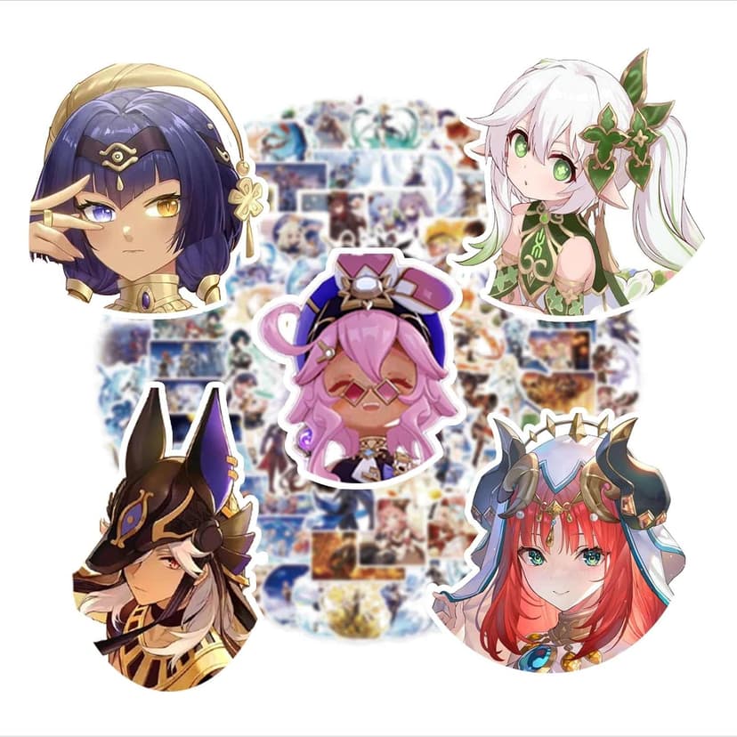 Genshin Impact Stickers 100pcs and 12pcs of Latest Sumeru Characters Waterproof for Laptop Bottle Skins and Decals Surprise Gift for Fans Travelers